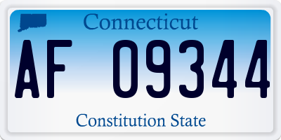CT license plate AF09344