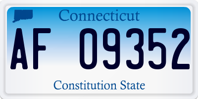CT license plate AF09352