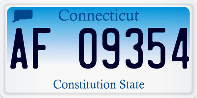 CT license plate AF09354