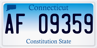 CT license plate AF09359