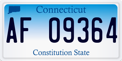 CT license plate AF09364