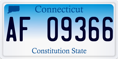 CT license plate AF09366