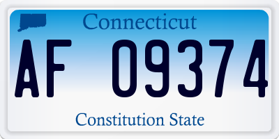 CT license plate AF09374