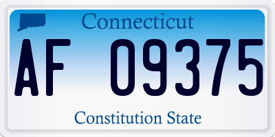 CT license plate AF09375