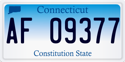 CT license plate AF09377