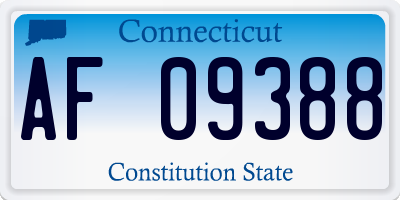 CT license plate AF09388
