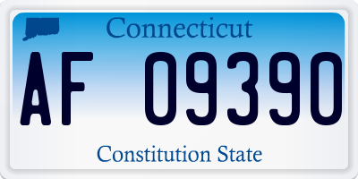 CT license plate AF09390