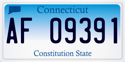 CT license plate AF09391