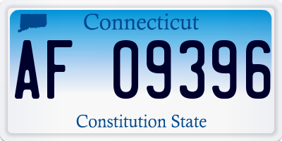 CT license plate AF09396