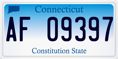 CT license plate AF09397