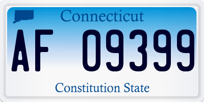 CT license plate AF09399