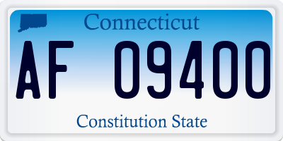 CT license plate AF09400