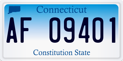 CT license plate AF09401