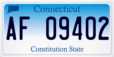 CT license plate AF09402