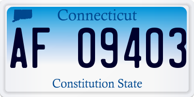 CT license plate AF09403