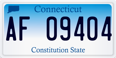 CT license plate AF09404