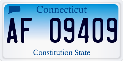 CT license plate AF09409