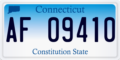 CT license plate AF09410