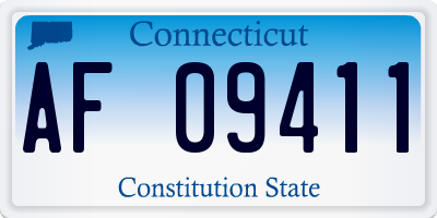 CT license plate AF09411