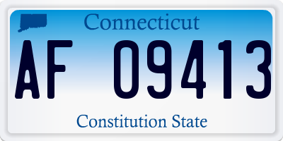 CT license plate AF09413