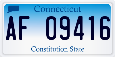 CT license plate AF09416