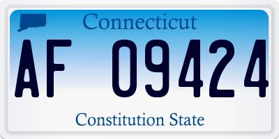 CT license plate AF09424