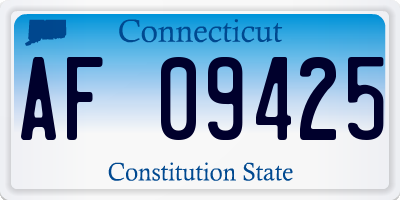 CT license plate AF09425