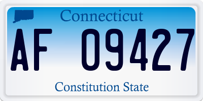 CT license plate AF09427