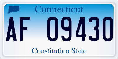 CT license plate AF09430
