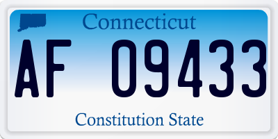 CT license plate AF09433