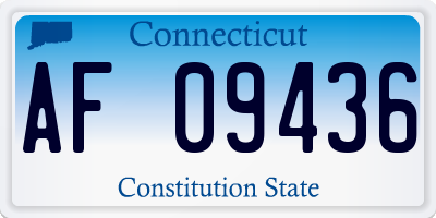 CT license plate AF09436