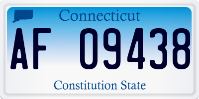 CT license plate AF09438