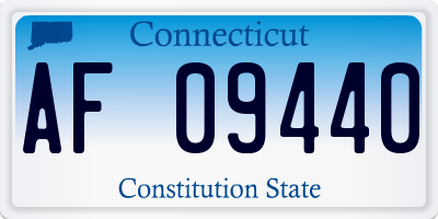 CT license plate AF09440