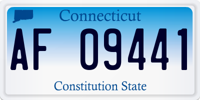 CT license plate AF09441