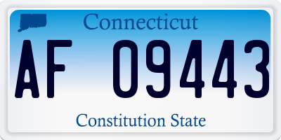 CT license plate AF09443