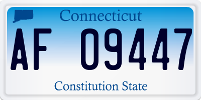 CT license plate AF09447