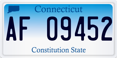 CT license plate AF09452