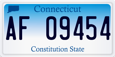 CT license plate AF09454