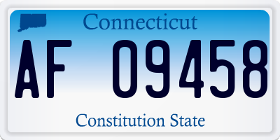 CT license plate AF09458