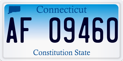 CT license plate AF09460