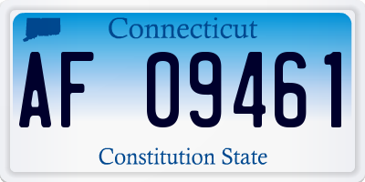 CT license plate AF09461