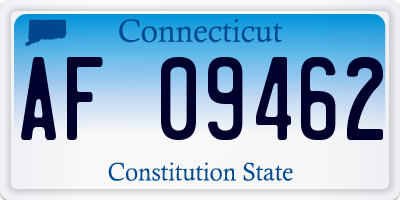 CT license plate AF09462