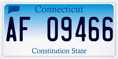 CT license plate AF09466