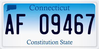 CT license plate AF09467