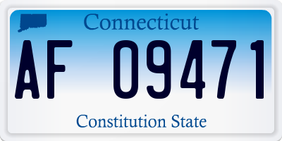 CT license plate AF09471