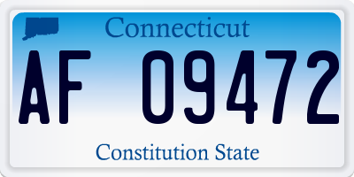 CT license plate AF09472