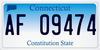 CT license plate AF09474