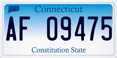CT license plate AF09475