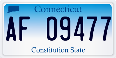 CT license plate AF09477