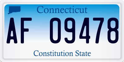 CT license plate AF09478